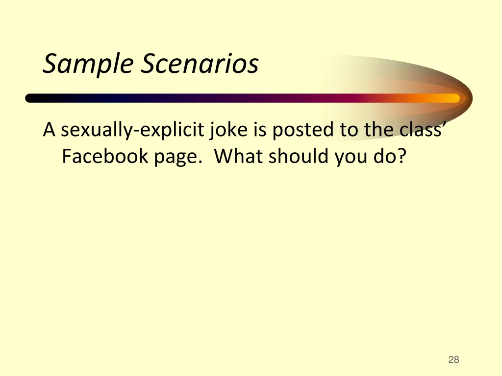 sample scenarios 3