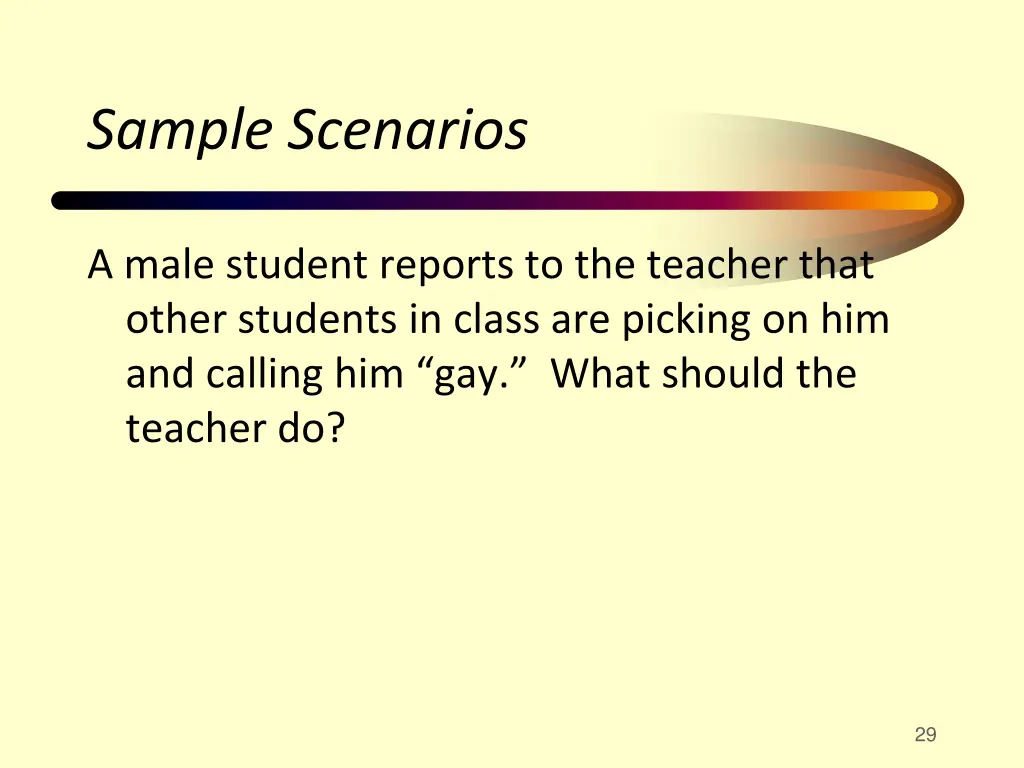 sample scenarios 4