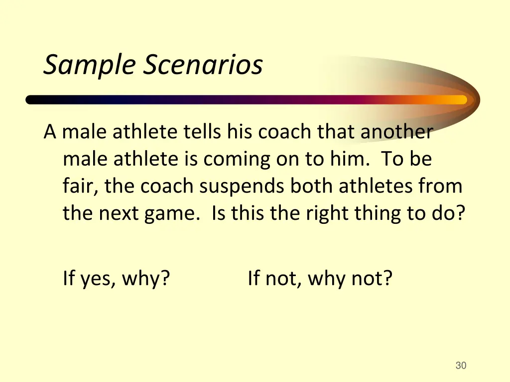 sample scenarios 5