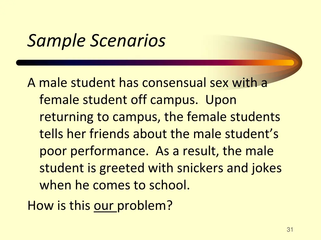 sample scenarios 6