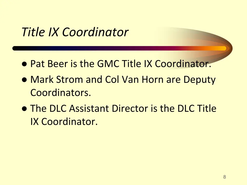 title ix coordinator