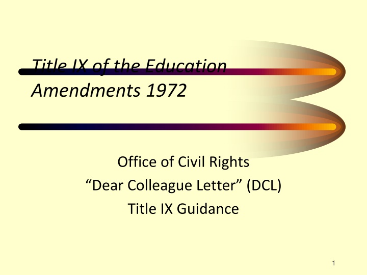 title ix of the education amendments 1972