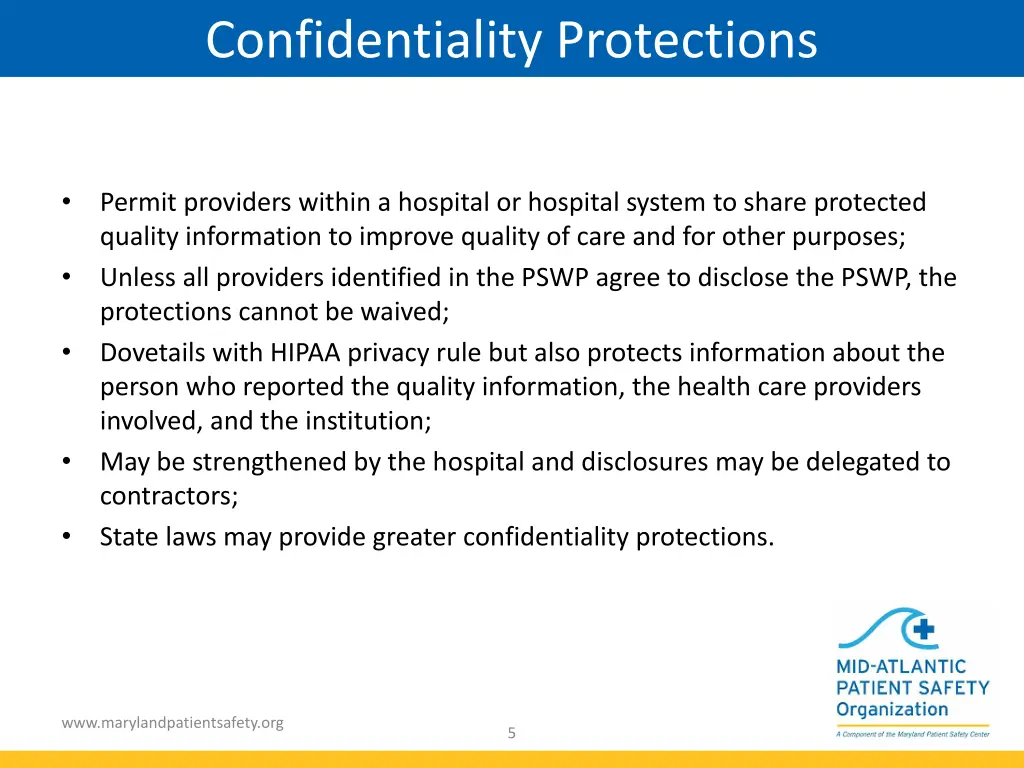confidentiality protections