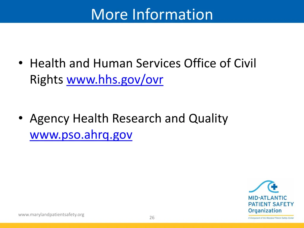 more information
