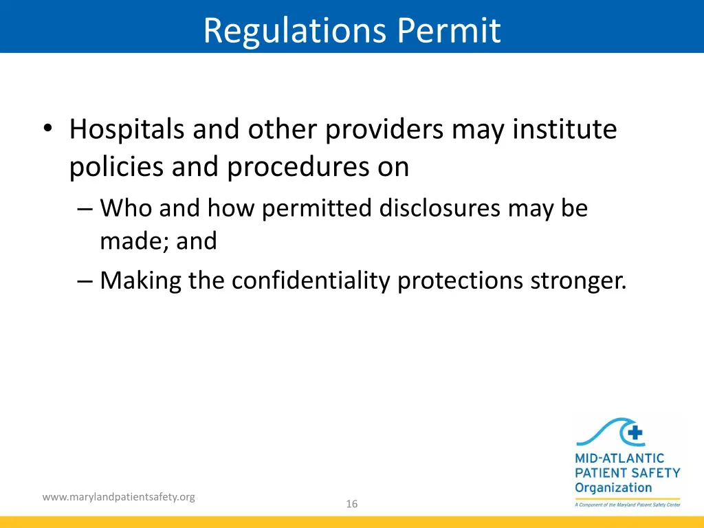 regulations permit