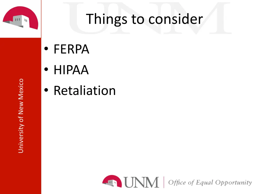 things to consider