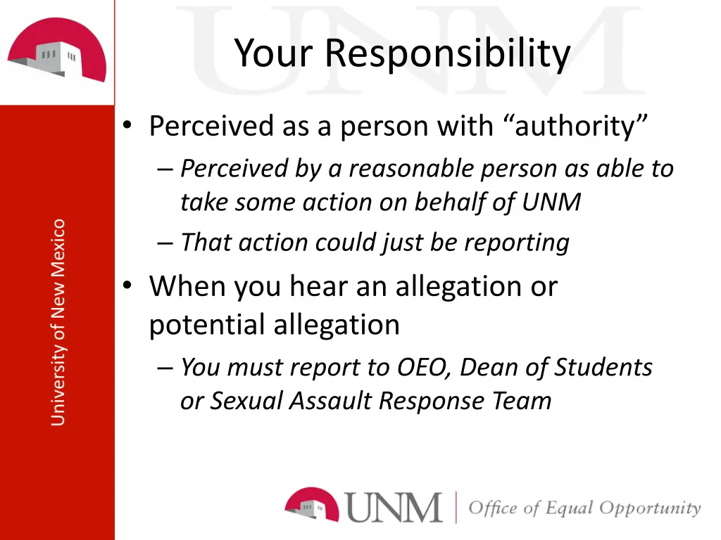 your responsibility