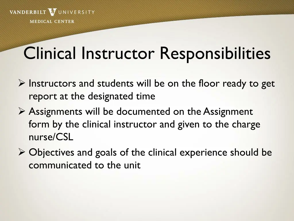 clinical instructor responsibilities 1