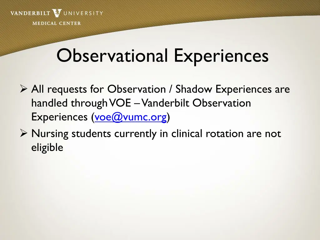 observational experiences 1