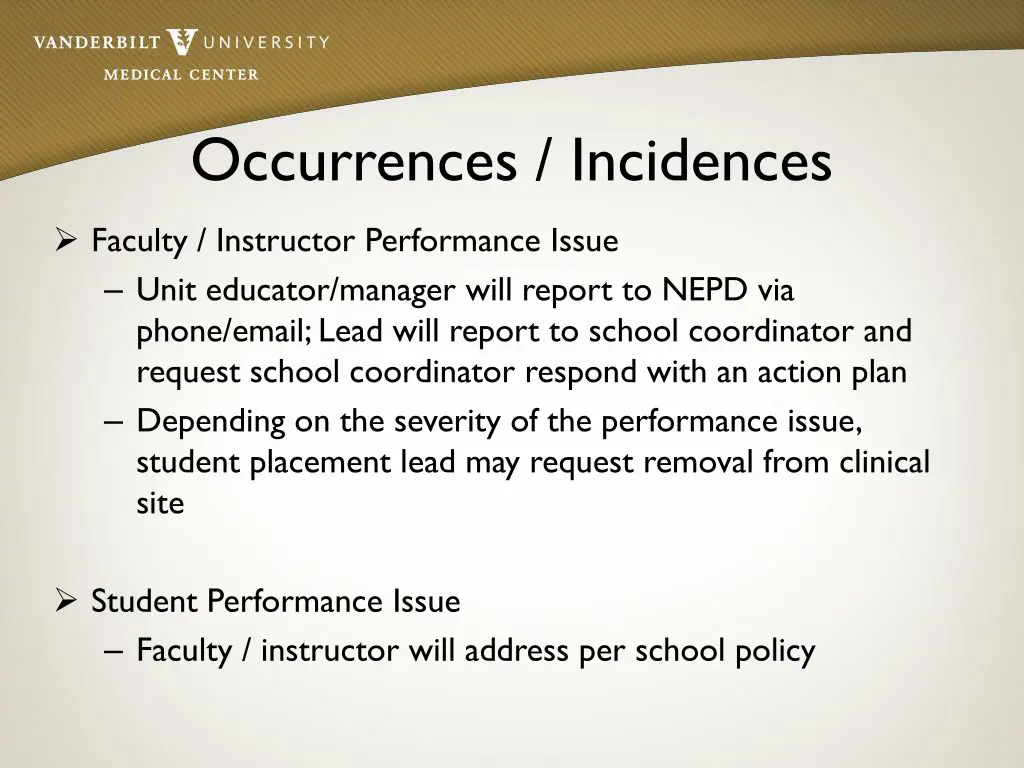 occurrences incidences