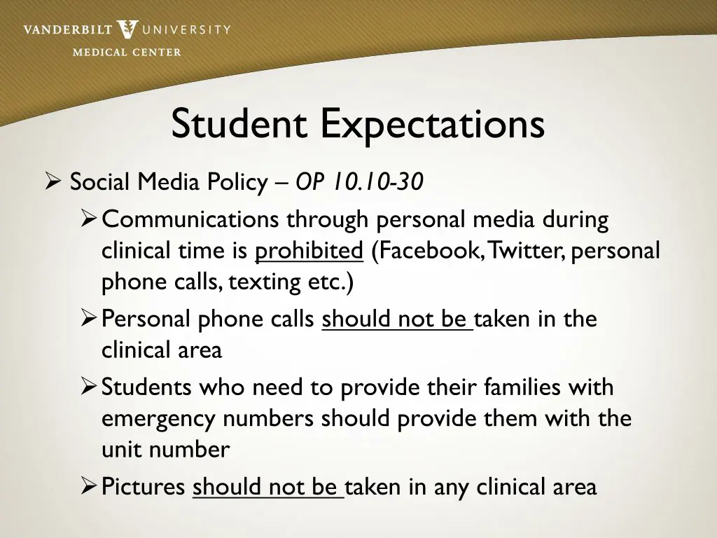 student expectations 2