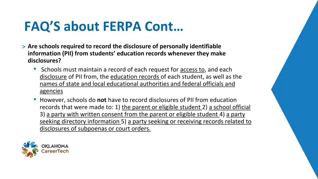 faq s about ferpa cont