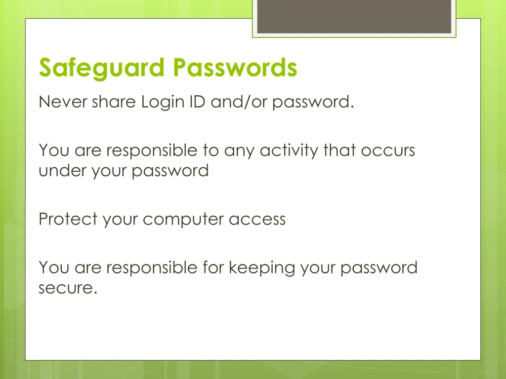 safeguard passwords