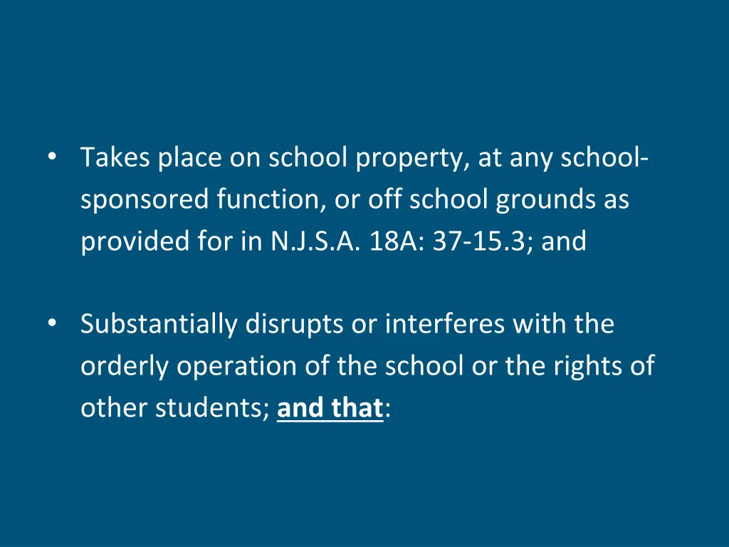 takes place on school property at any school