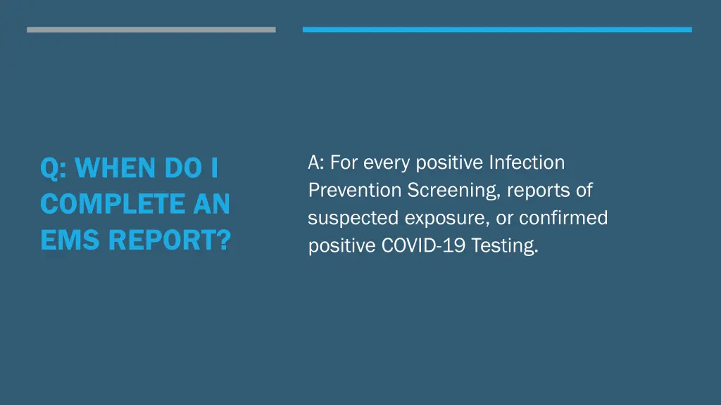 a for every positive infection prevention
