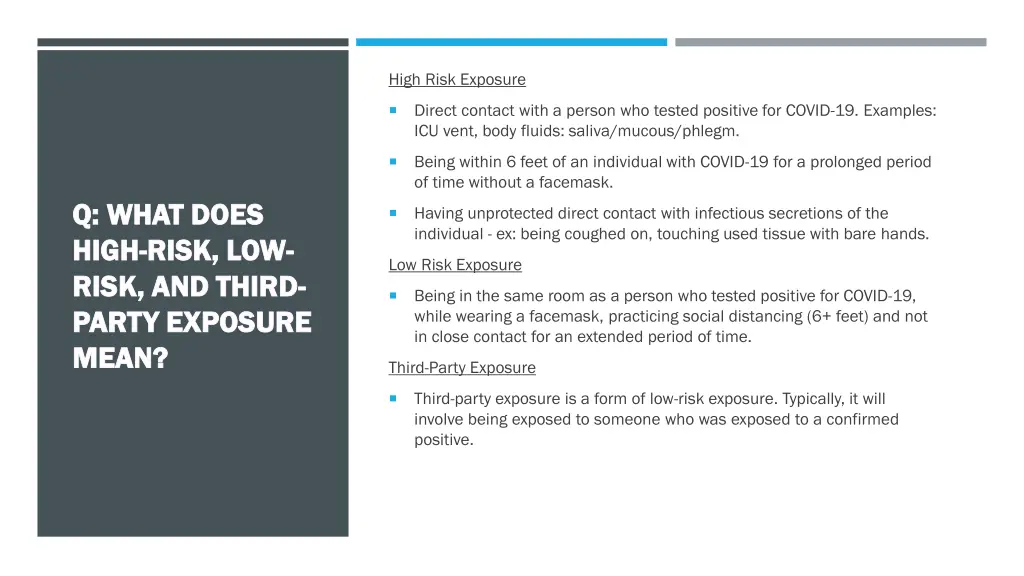 high risk exposure