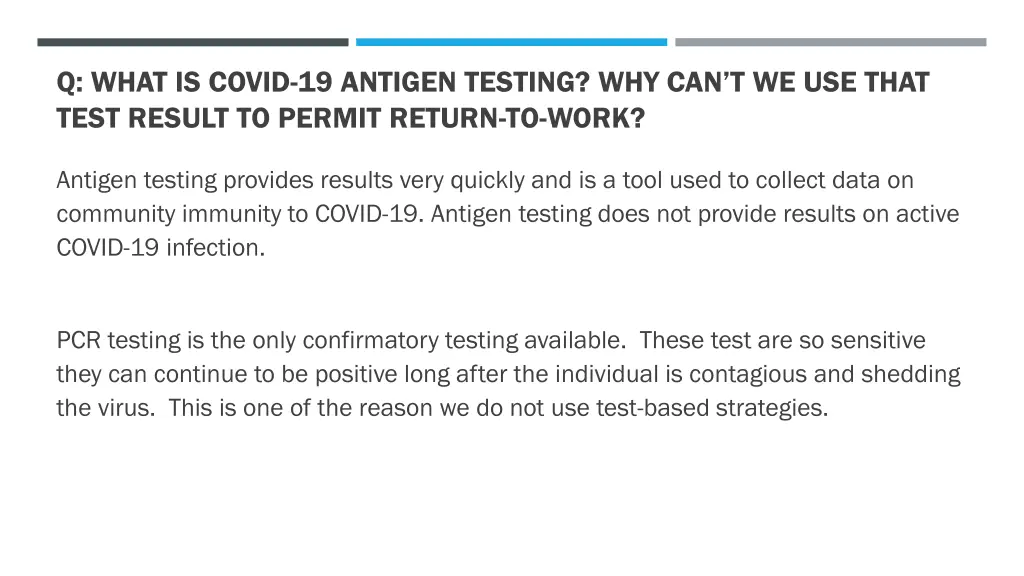 q what is covid 19 antigen testing