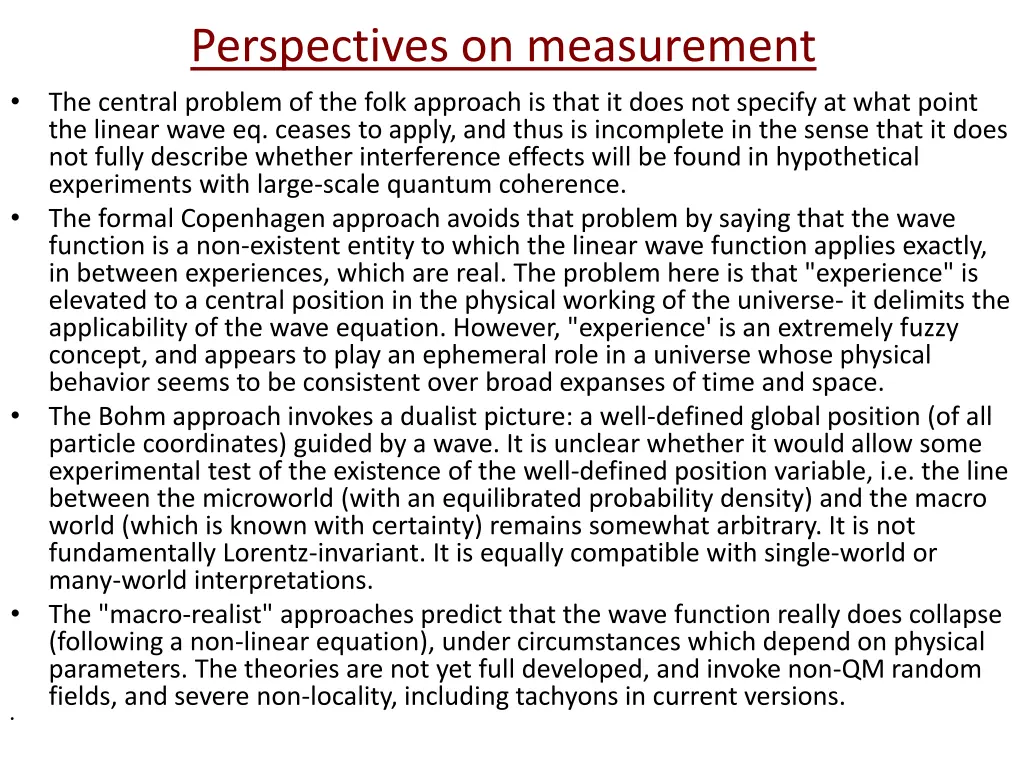 perspectives on measurement