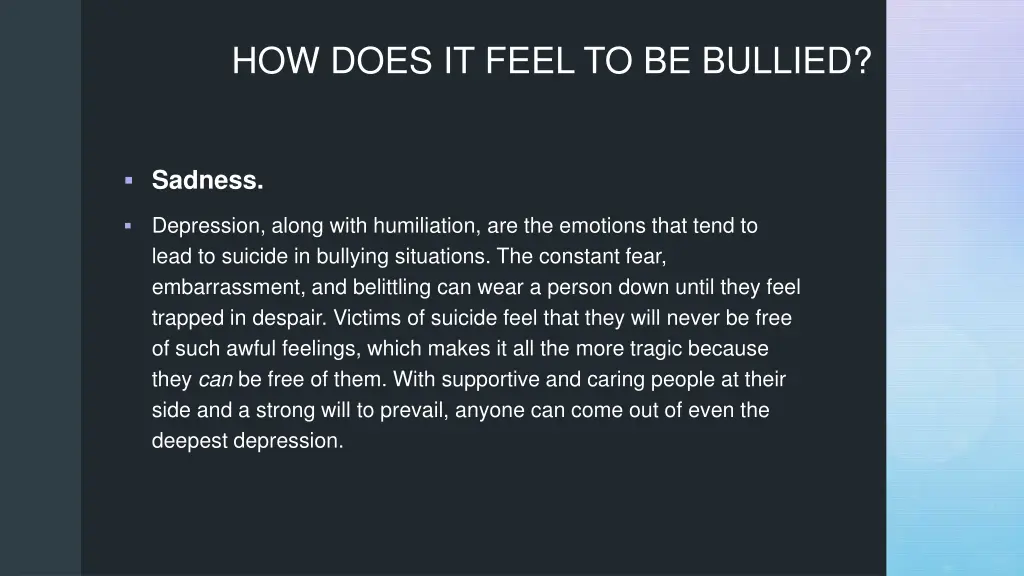 how does it feel to be bullied 1