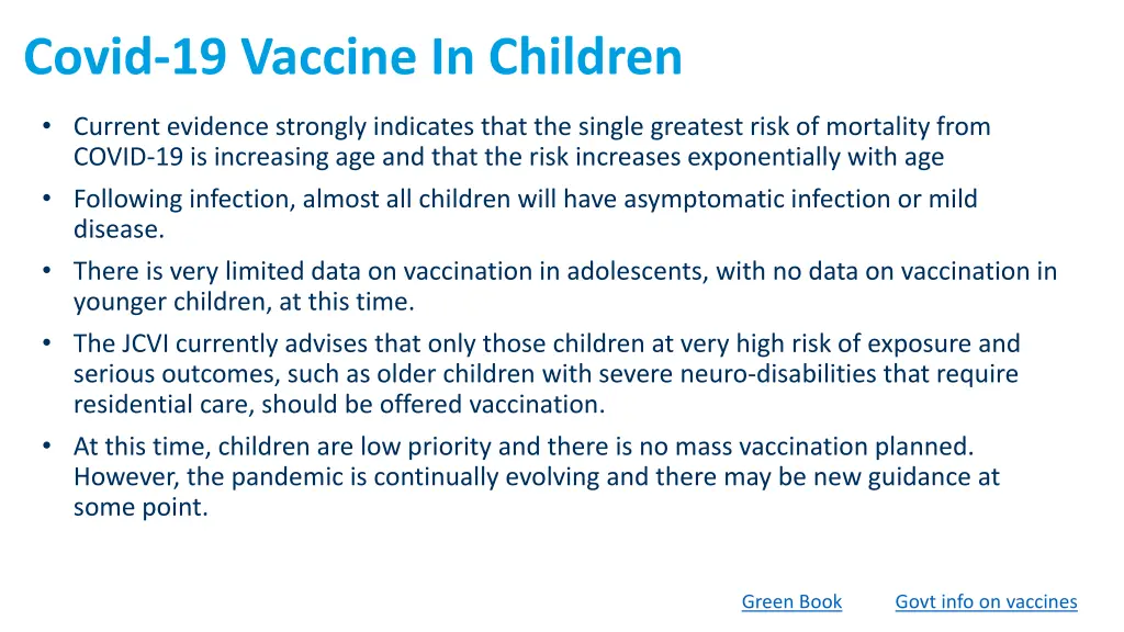 covid 19 vaccine in children