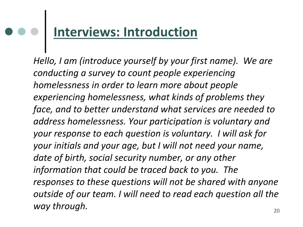 interviews introduction