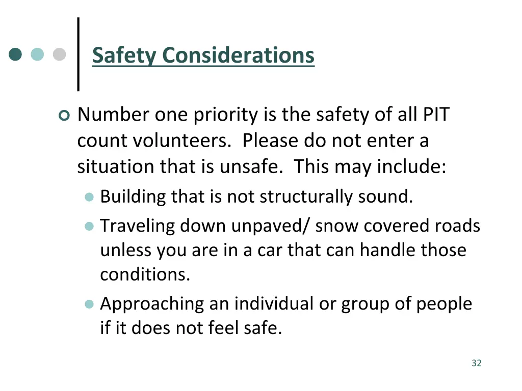 safety considerations