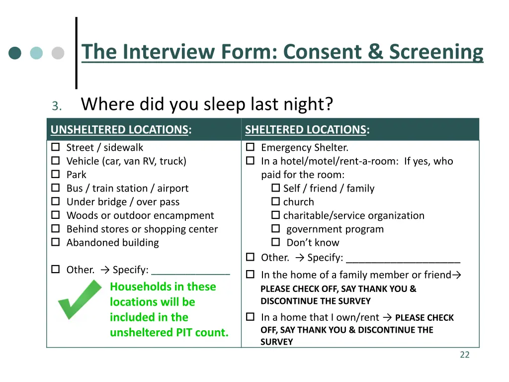 the interview form consent screening 1