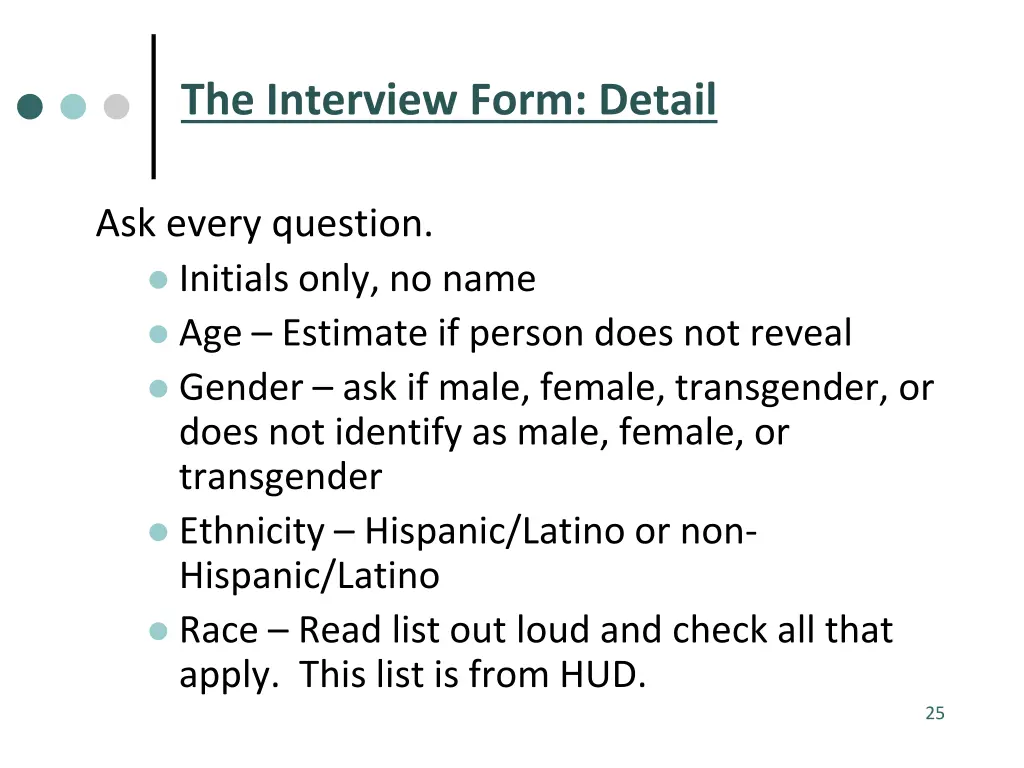 the interview form detail 1