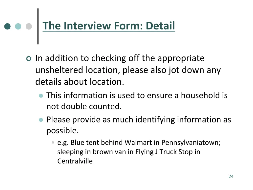 the interview form detail