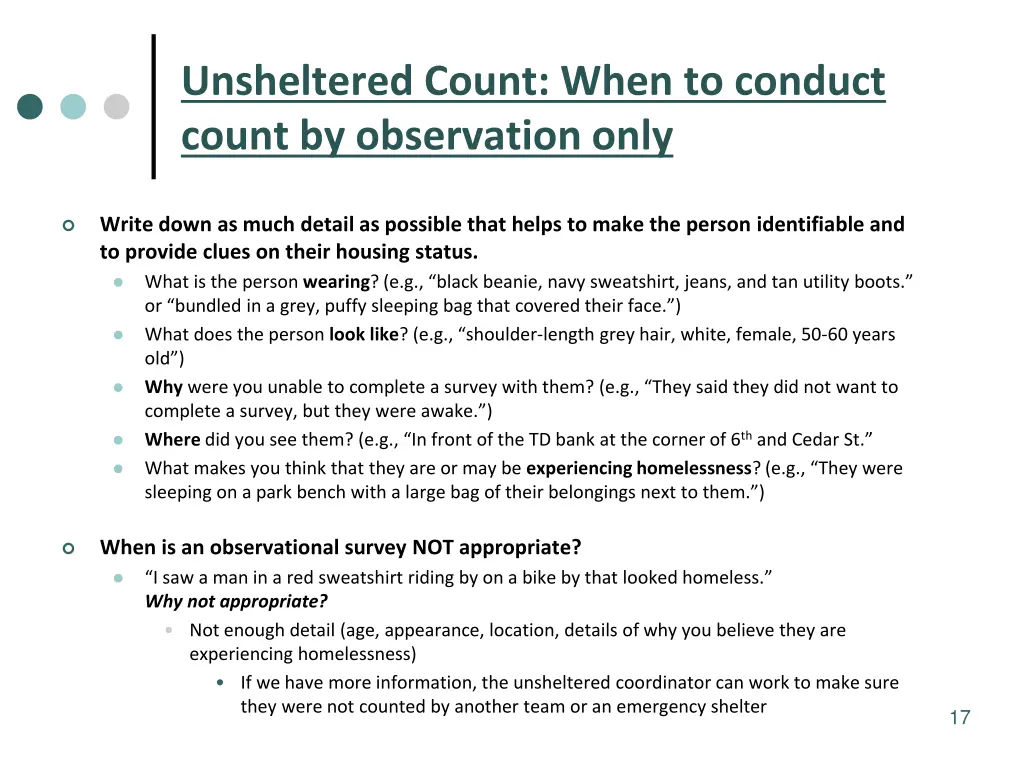 unsheltered count when to conduct count 1