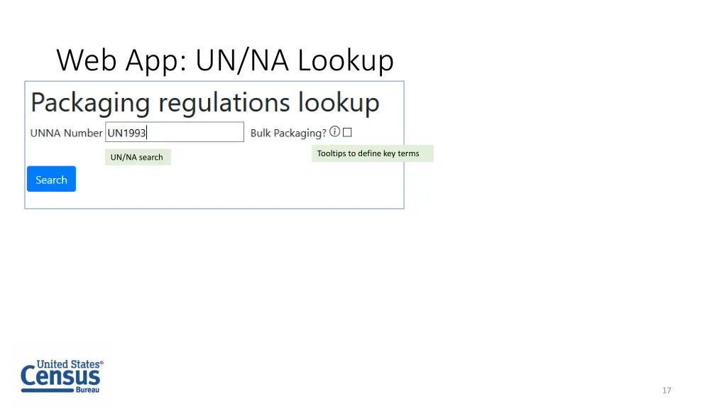 web app un na lookup