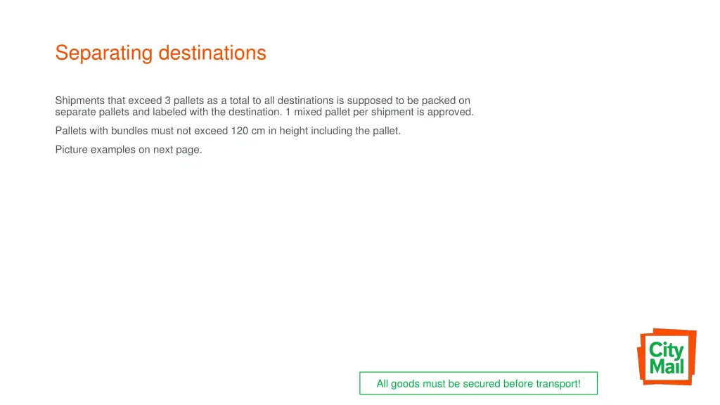 separating destinations