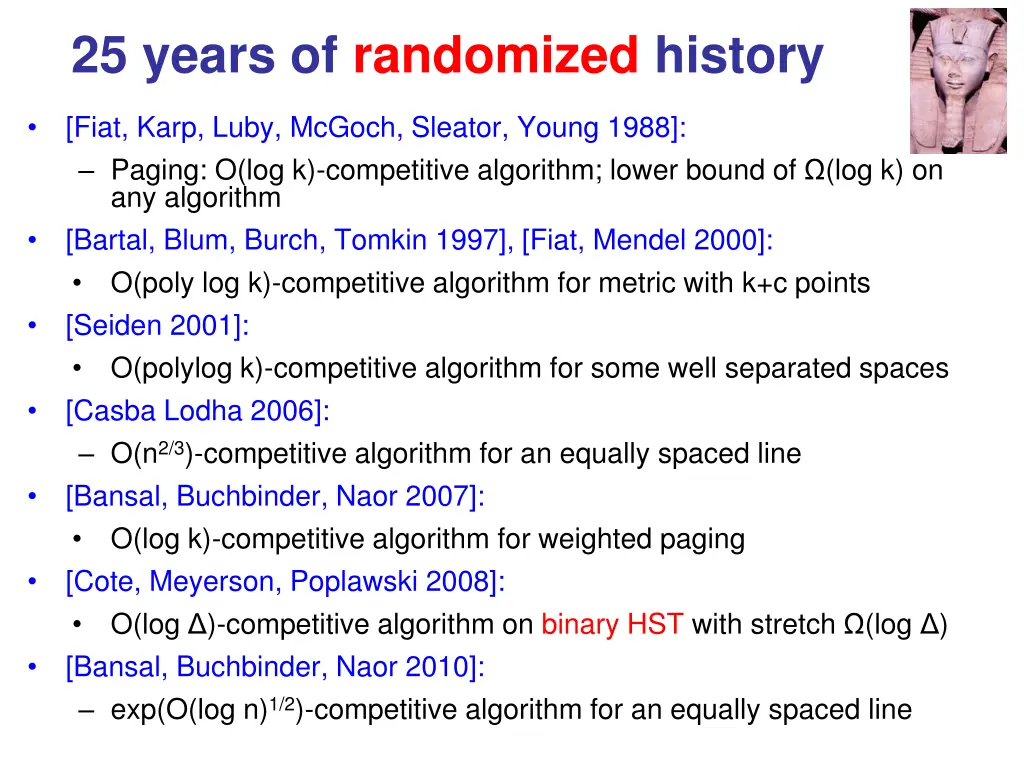 25 years of randomized history