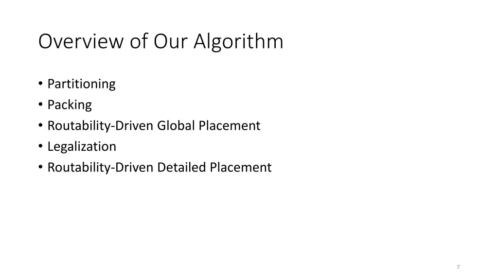 overview of our algorithm