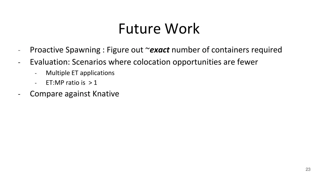 future work