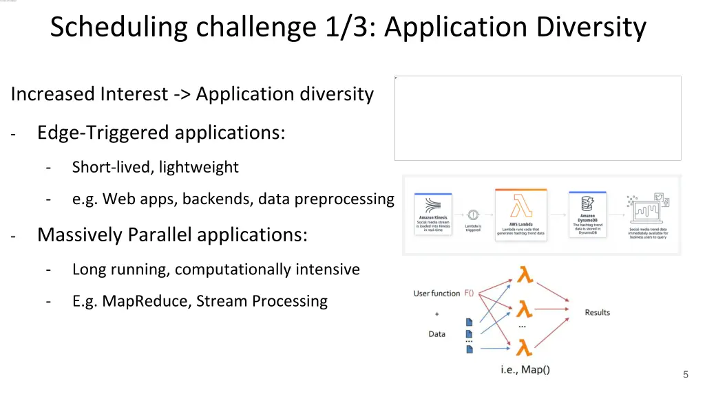 scheduling challenge 1 3 application diversity