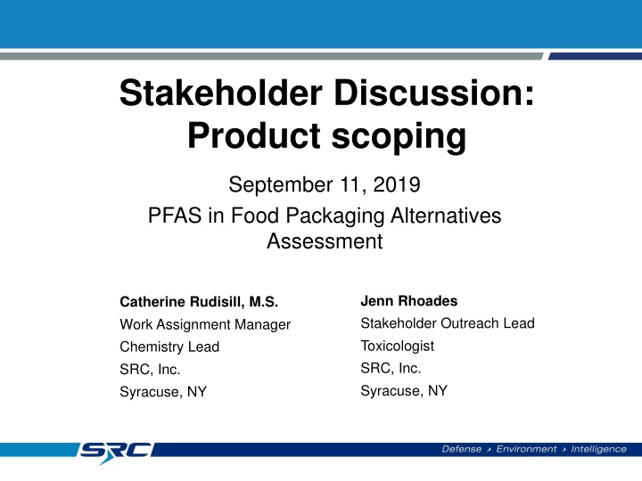 stakeholder discussion product scoping