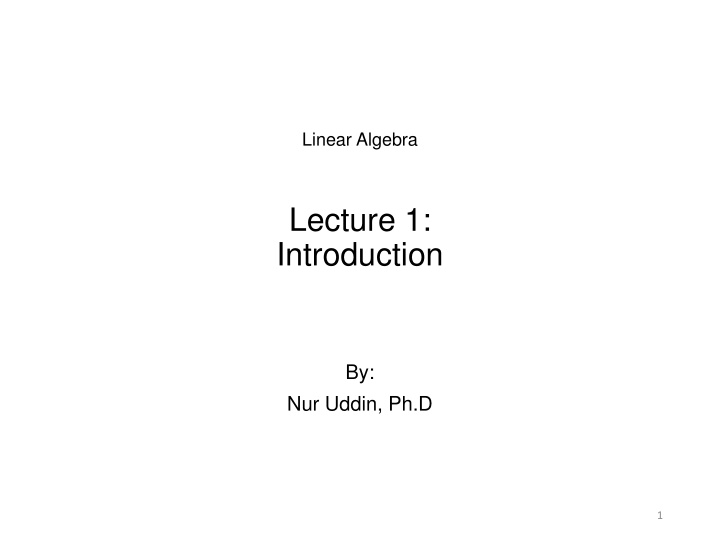 linear algebra