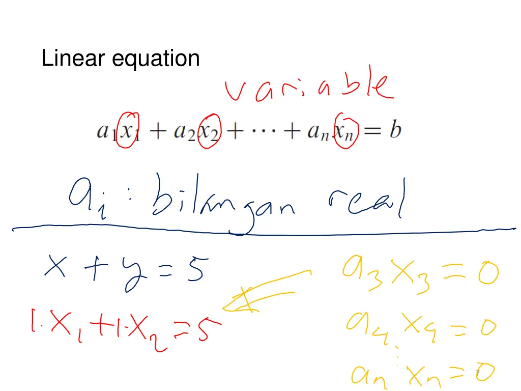 linear equation