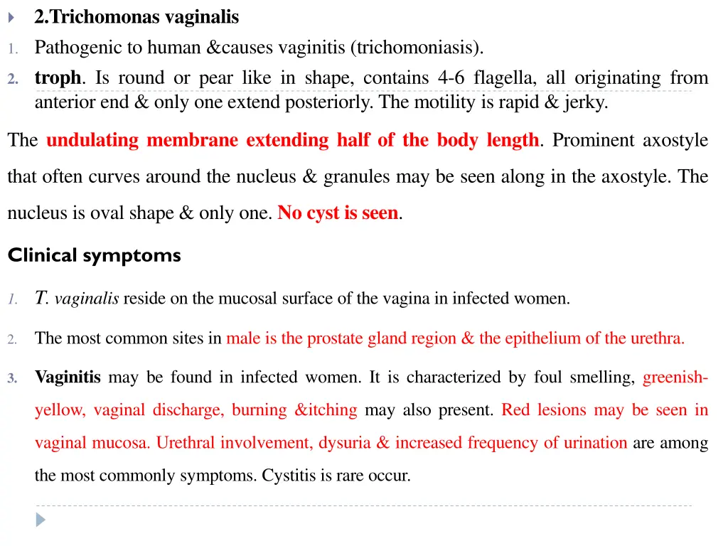 2 trichomonas vaginalis 1 pathogenic to human