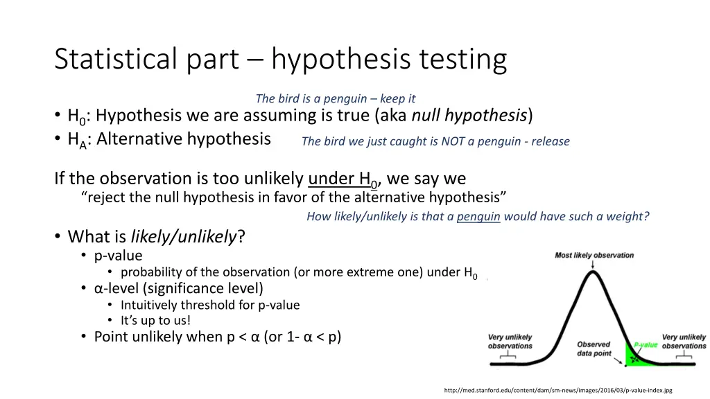 statistical part hypothesis testing