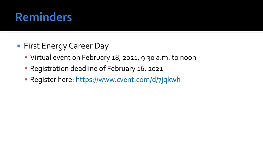 first energy career day virtual event on february