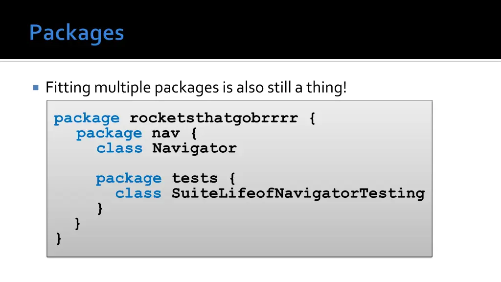 fitting multiple packages is also still a thing