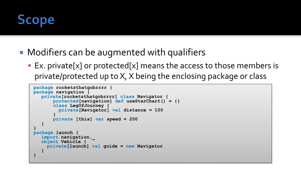 modifiers can be augmented with qualifiers