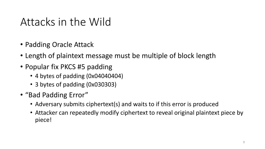 attacks in the wild