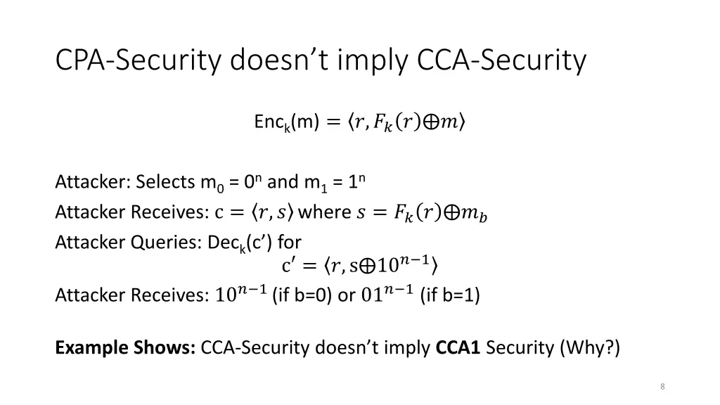 cpa security doesn t imply cca security