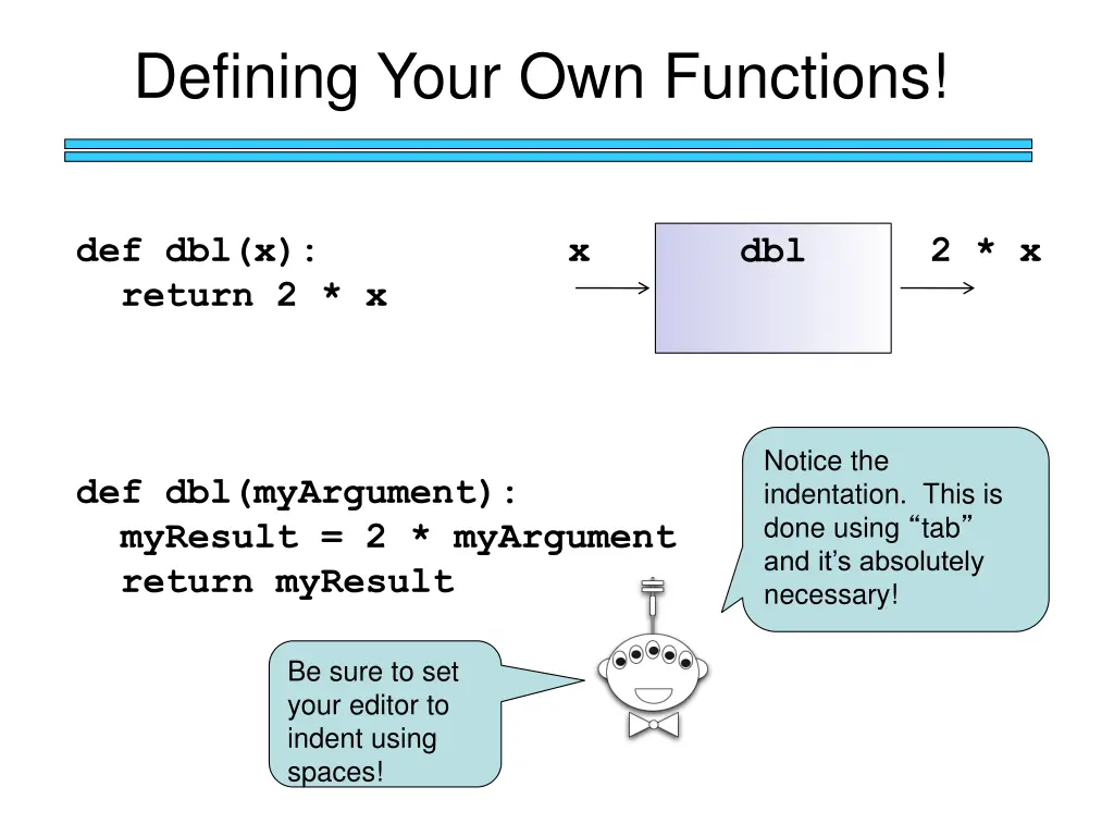 defining your own functions