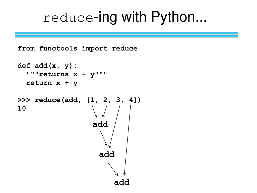 reduce ing with python