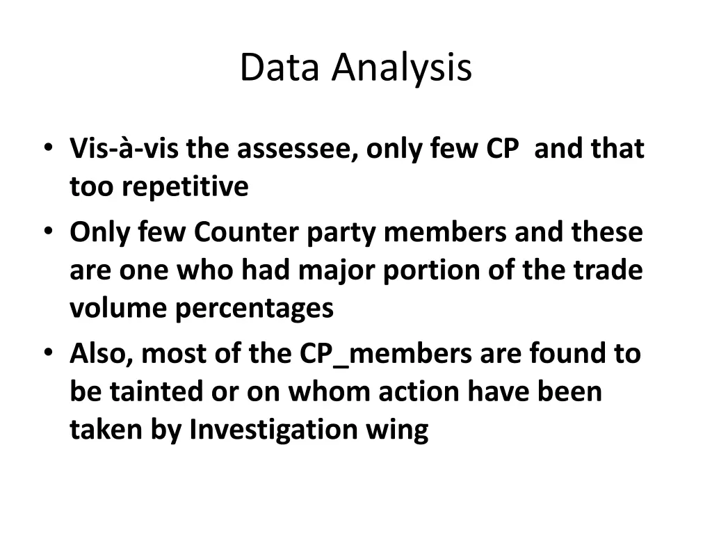data analysis