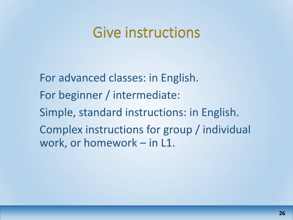 for advanced classes in english for beginner